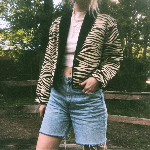 VTG New Identity Zebra blazer jacket (M) - Picture 2 of 11